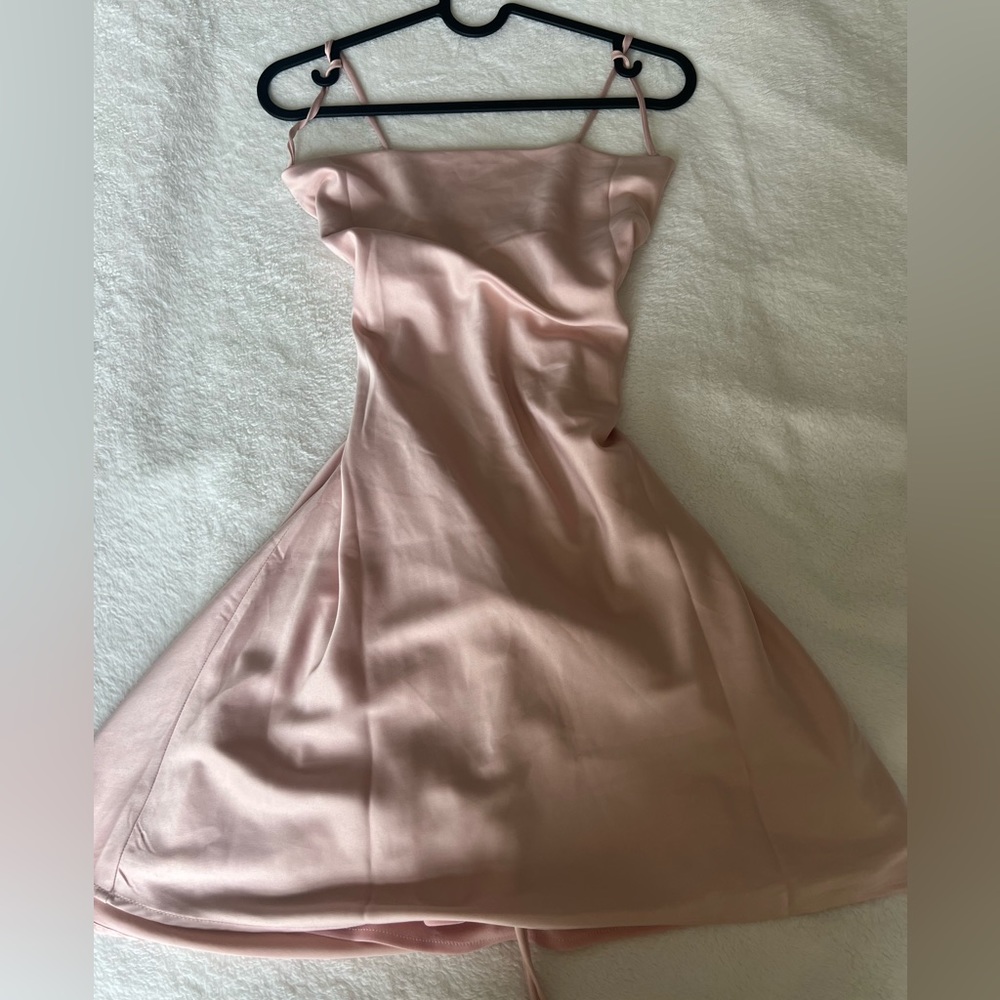Princess Polly Pink Silk Mini Dress